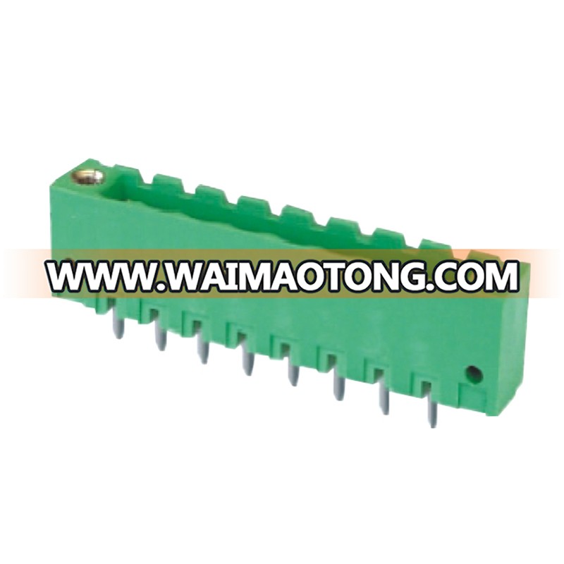 5.08 Pluggable Terminal Block Male S/T PA66 Green